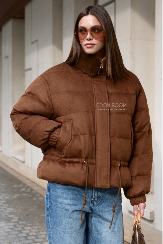 короткий пуховик в стиле Loro piano короткий пуховик в стиле Loro piano