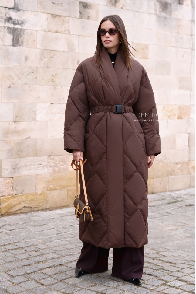 пуховое пальто без меха