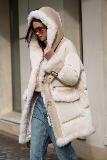 куртка - пуховик с мехом тиградо