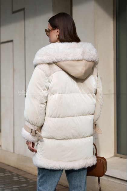 куртка - пуховик с мехом тиградо