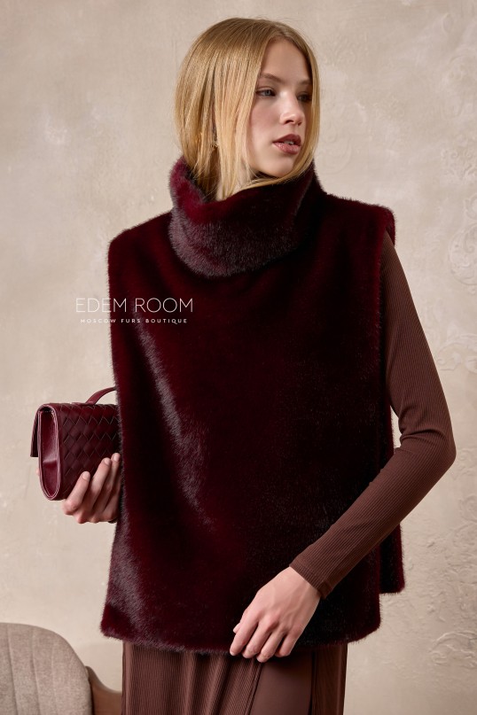 манишка из экомеха под норку