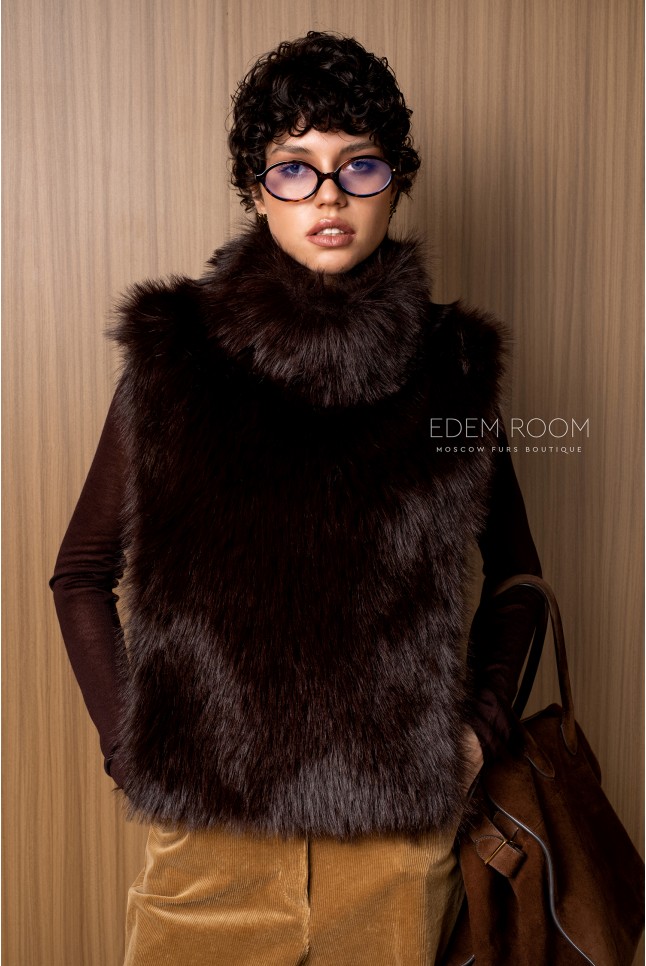 манишка из эко-меха