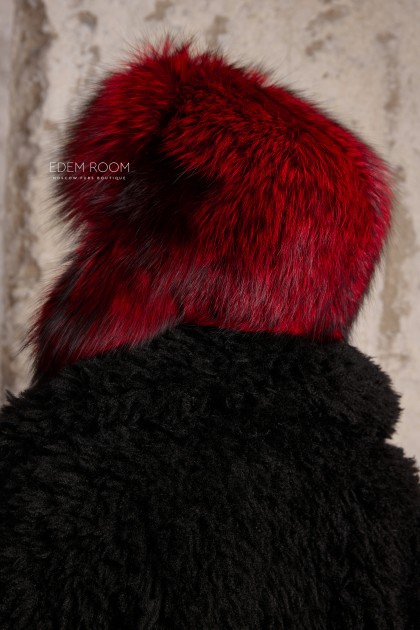  шапка ушанка из меха лисы