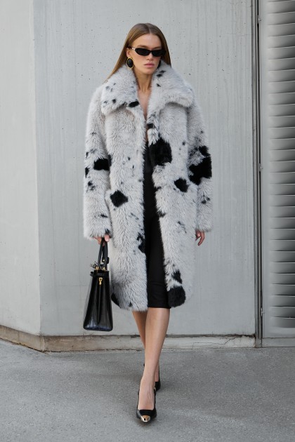 модная шуба из эко - меха