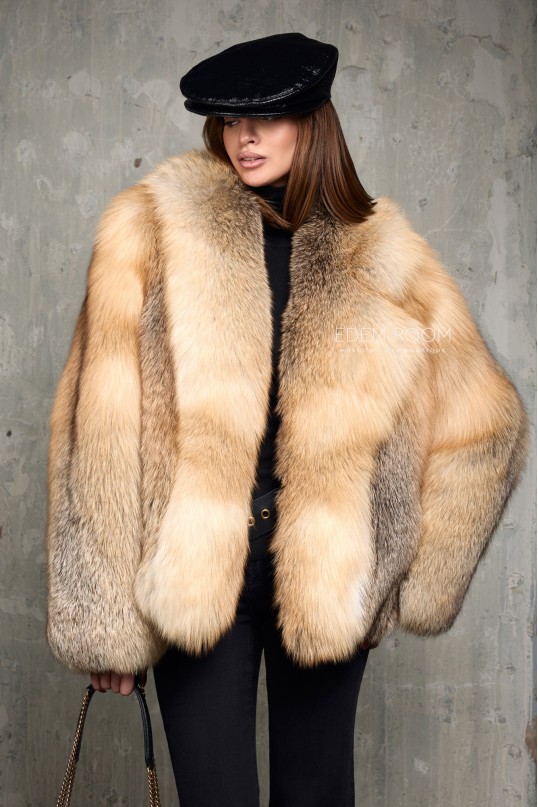 полушубок из финской лисы