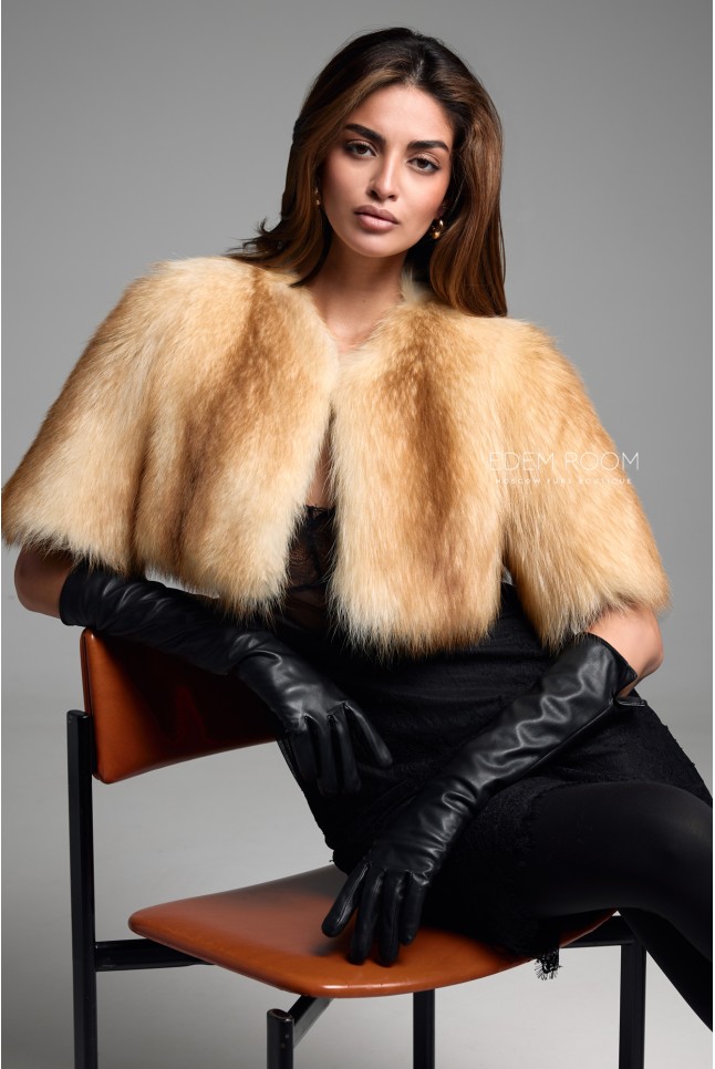 меховая накидка из лисы