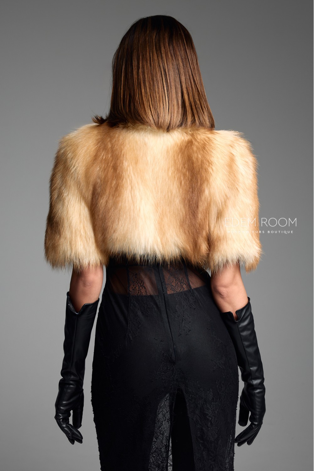 меховая накидка из лисы