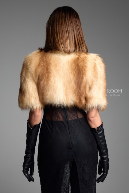 меховая накидка из лисы
