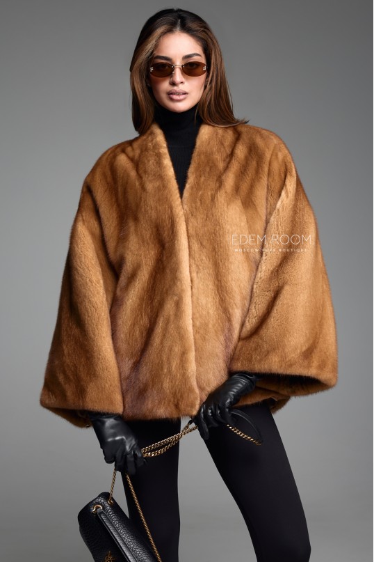 короткая шуб из норки без воротника