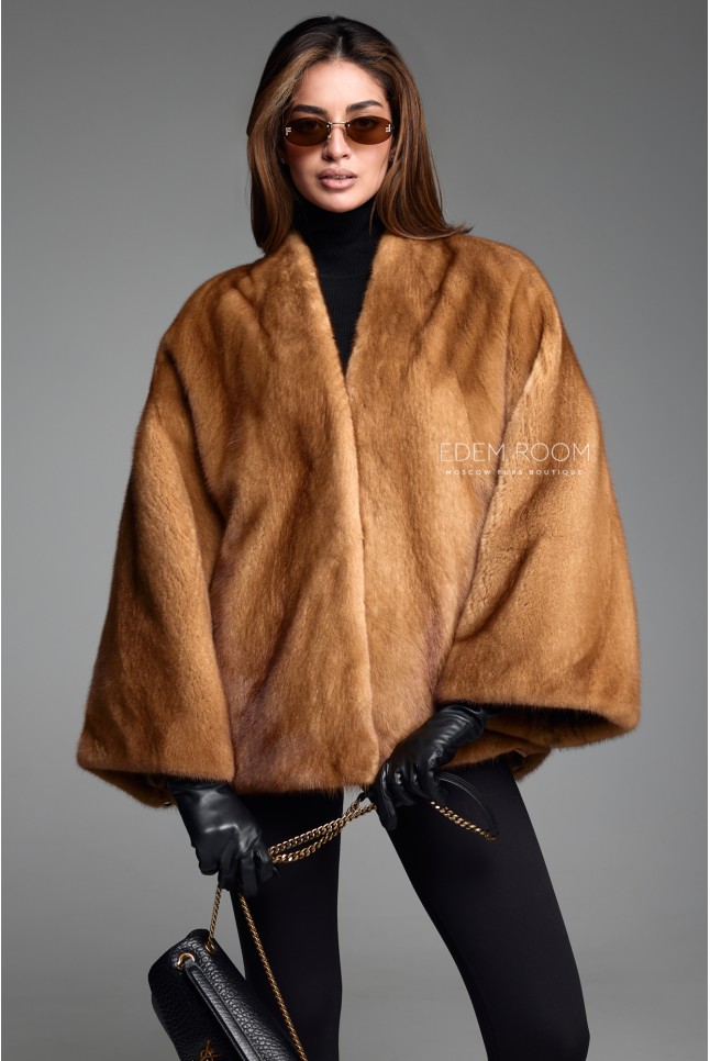 короткая шуб из норки без воротника