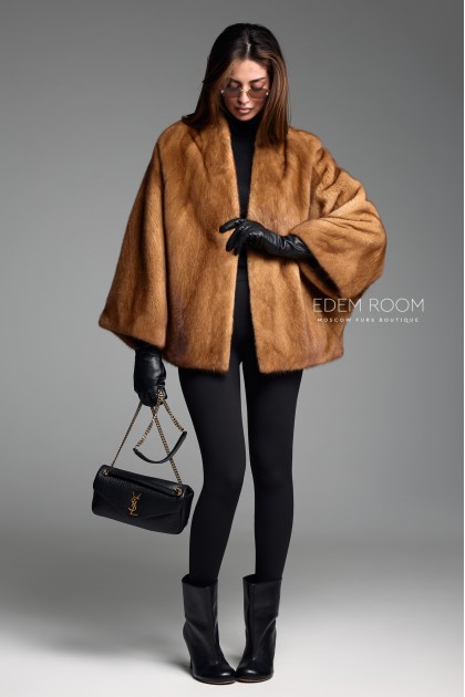 короткая шуб из норки без воротника