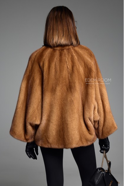 короткая шуб из норки без воротника