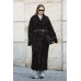 коричневая дублёнка из меха тиградо
