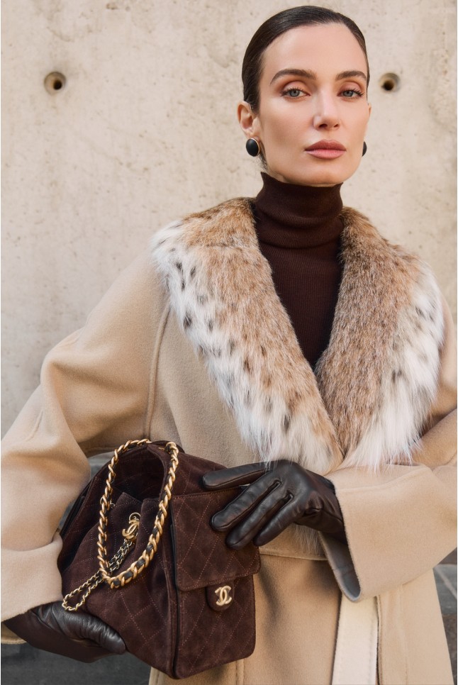сумка Chanel из замшевой кожи
