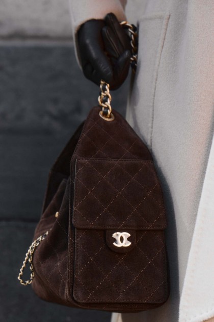 сумка Chanel из замшевой кожи