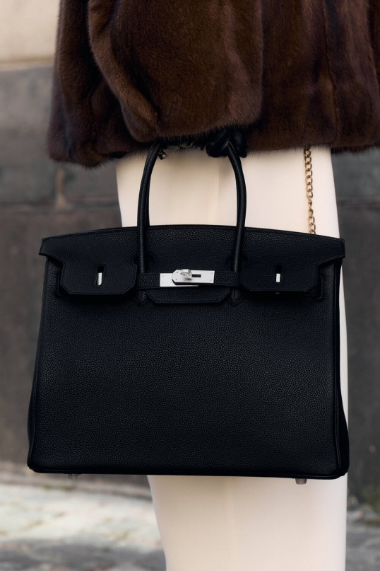 чёрная сумка Hermes Birkin 35