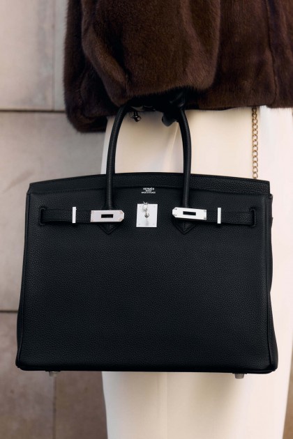 чёрная сумка Hermes Birkin 35