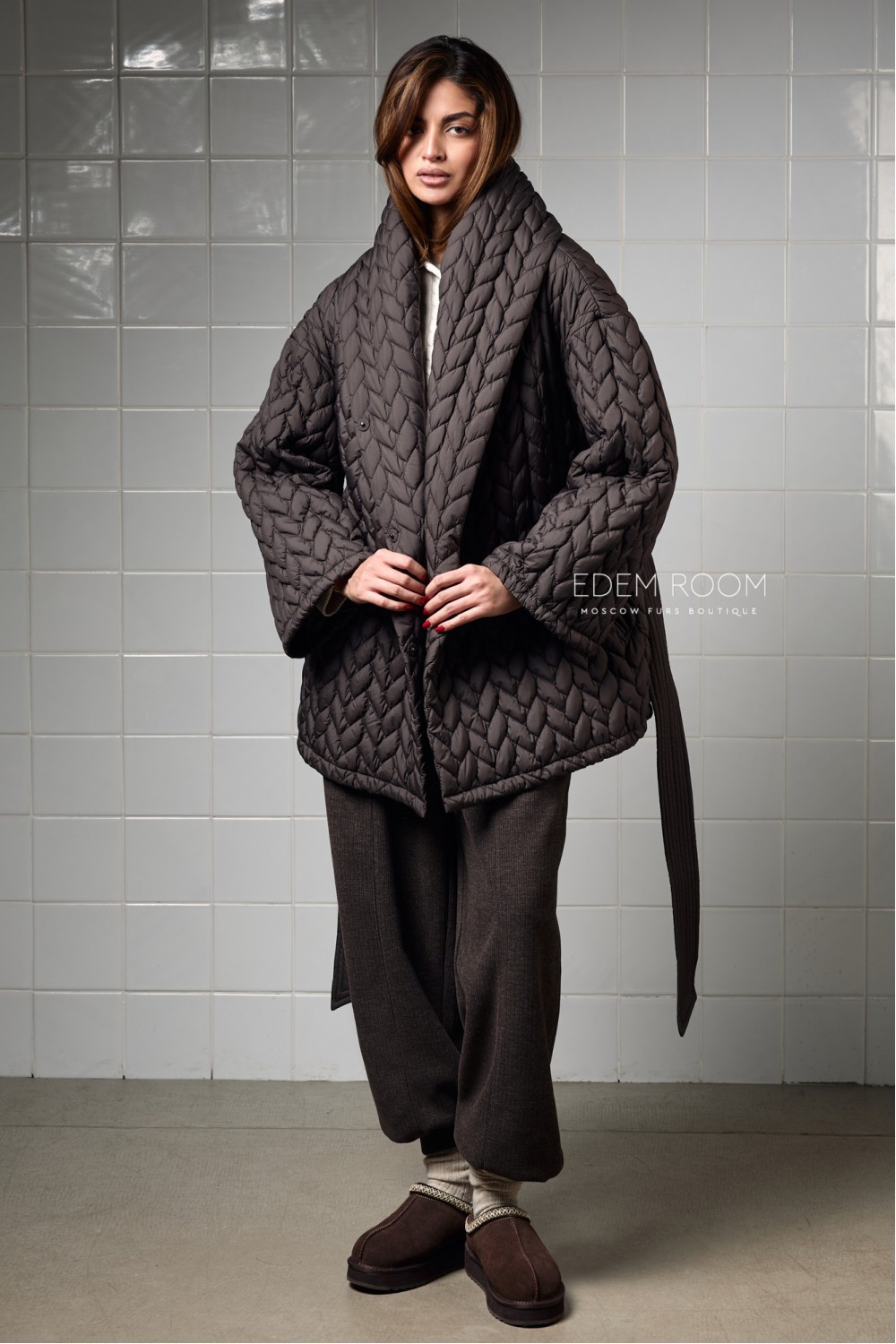 Демисезонная куртка под пояс