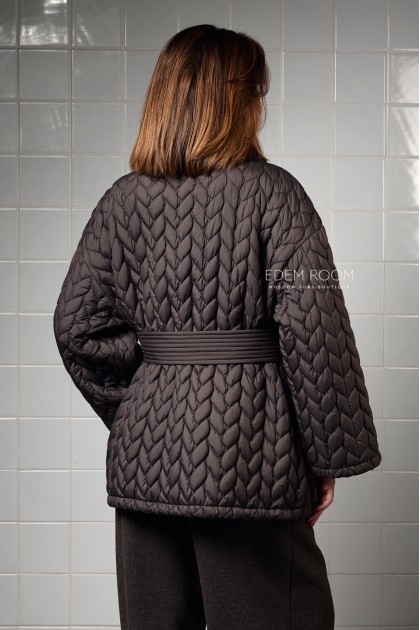 Демисезонная куртка под пояс