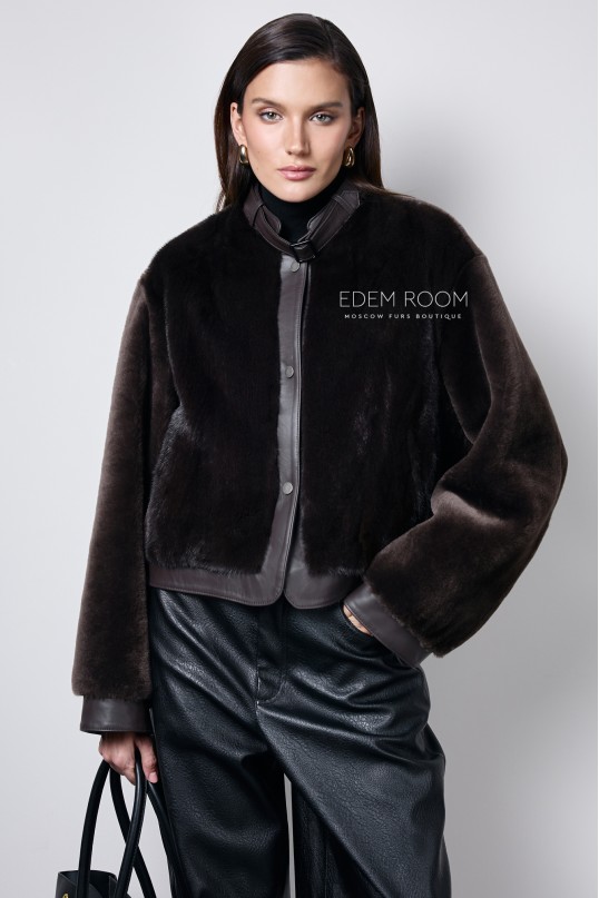 куртка - дублёнка из норки и мериноса