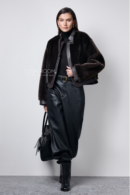 куртка - дублёнка из норки и мериноса