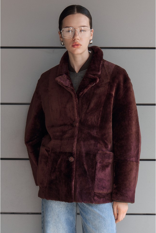 облегчённая куртка  - дублёнка их merino