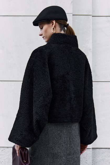 короткая куртка дублёнка из меха merino