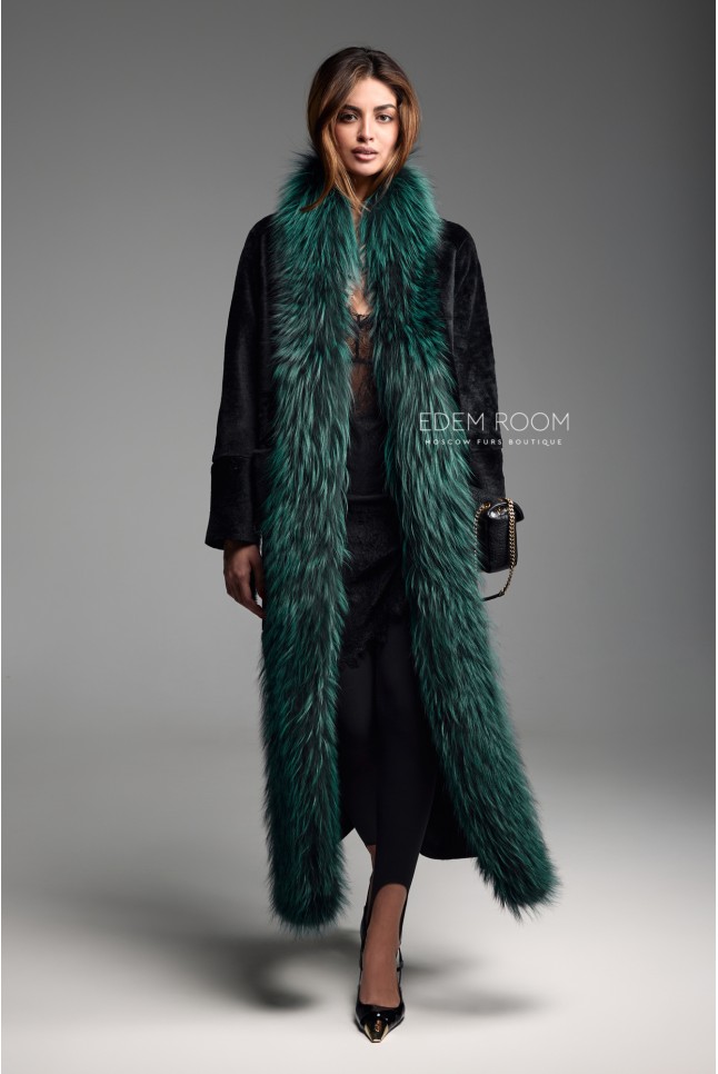 пальто - дублёнка из меха cortos