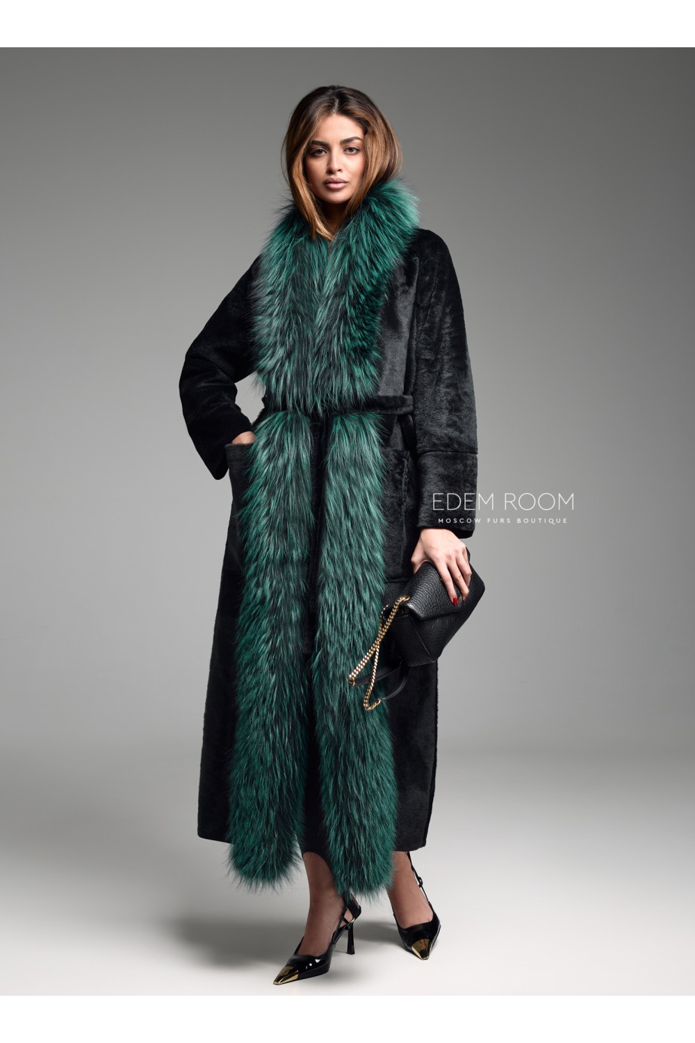 пальто - дублёнка из меха cortos