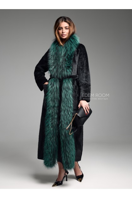 пальто - дублёнка из меха cortos