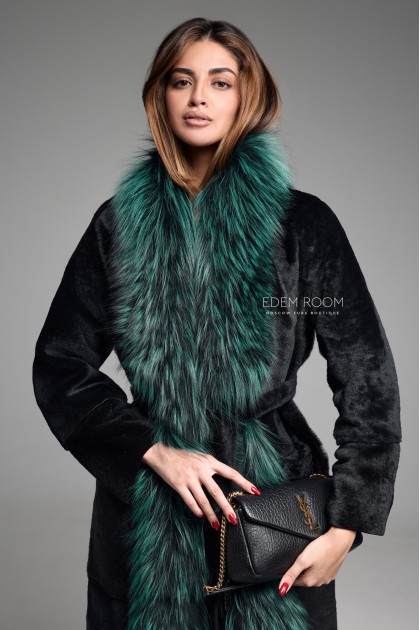 пальто - дублёнка из меха cortos