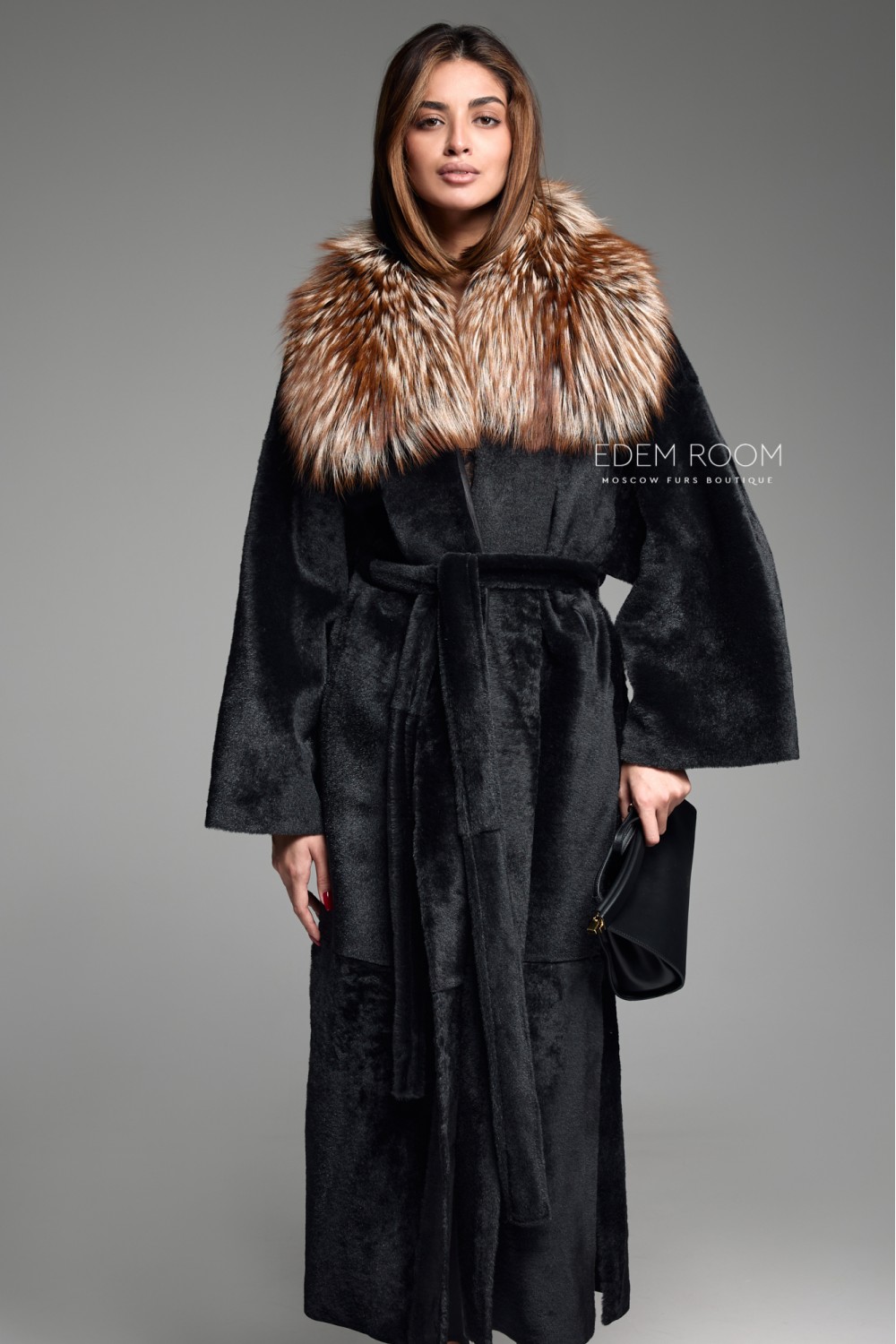 Итальянское пальто - дублёнка из меха - cortos