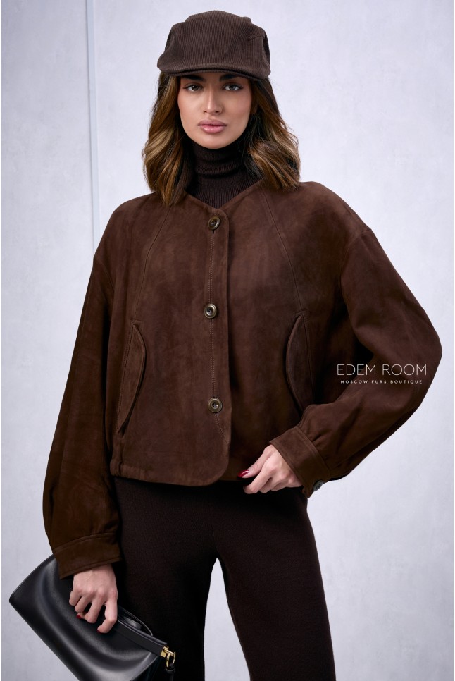 замшевая куртка оверсайз