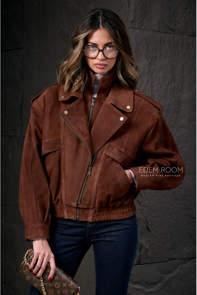 замшевая куртка на резинке