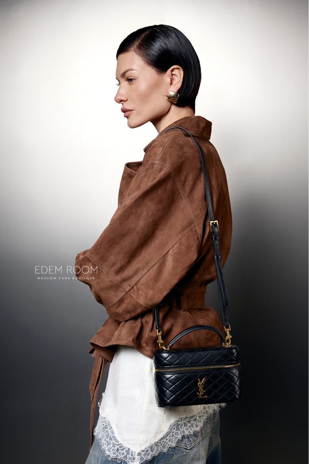 облегчённая куртка из замшевой кожи