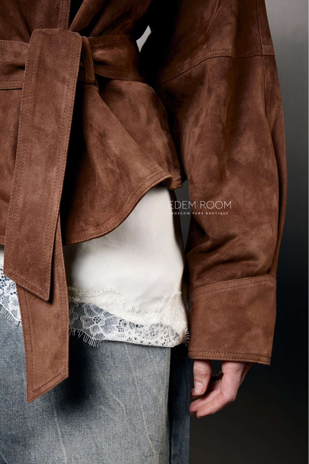 облегчённая куртка из замшевой кожи