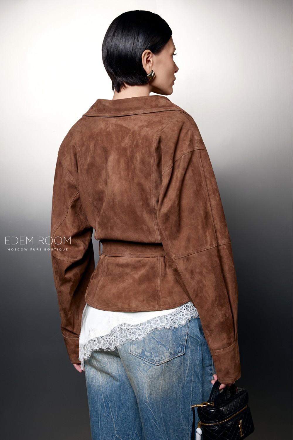 облегчённая куртка из замшевой кожи