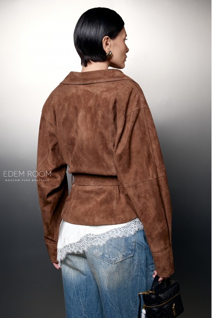 облегчённая куртка из замшевой кожи