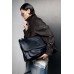 женская кожаная куртка на резинке