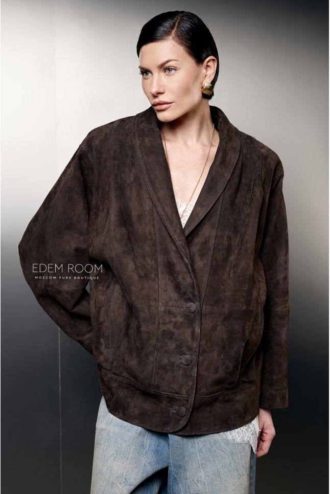 пиджак из испанкой замшевой кожи