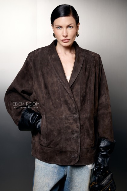 пиджак из испанкой замшевой кожи