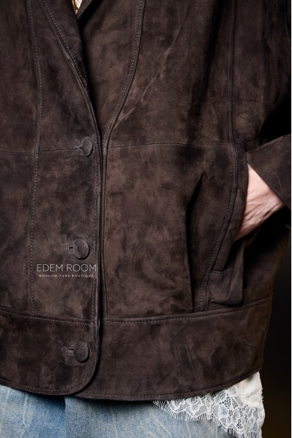 пиджак из испанкой замшевой кожи
