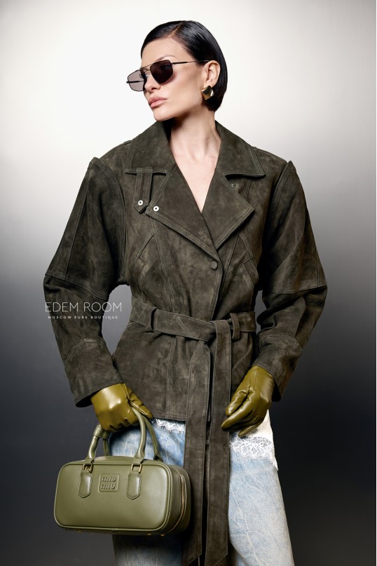 лёгкая куртка из замшевой кожи