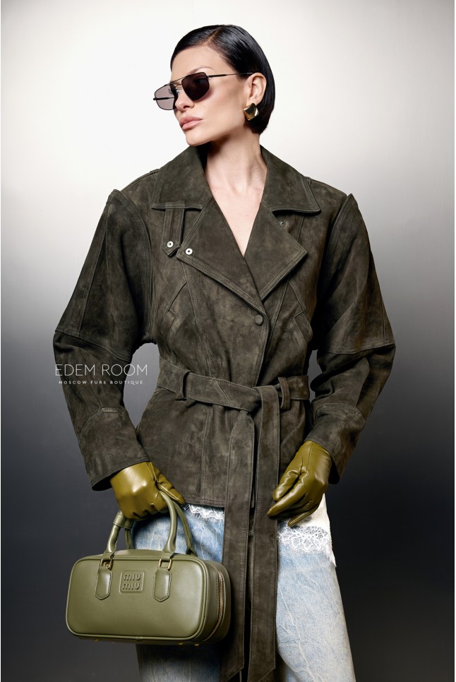 лёгкая куртка из замшевой кожи