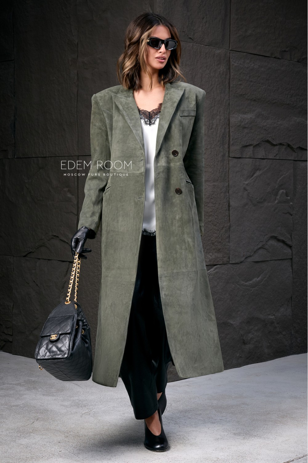 кожаный плащ