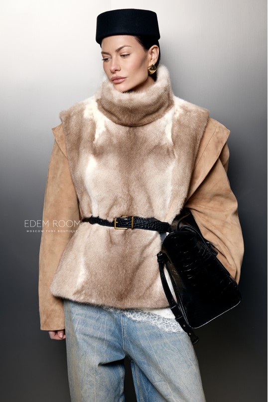 манишка из натуральной норки