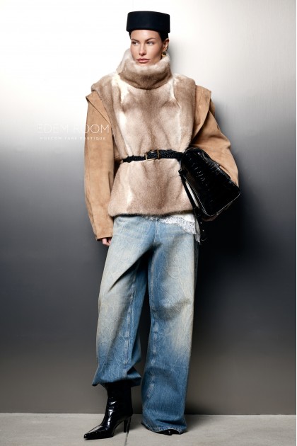 манишка из натуральной норки