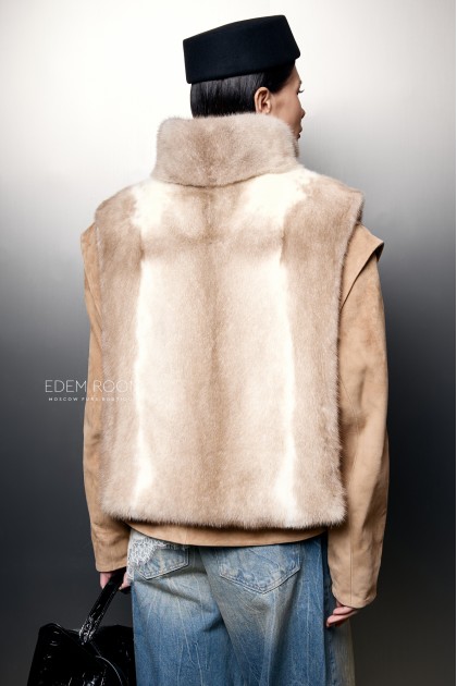 манишка из натуральной норки