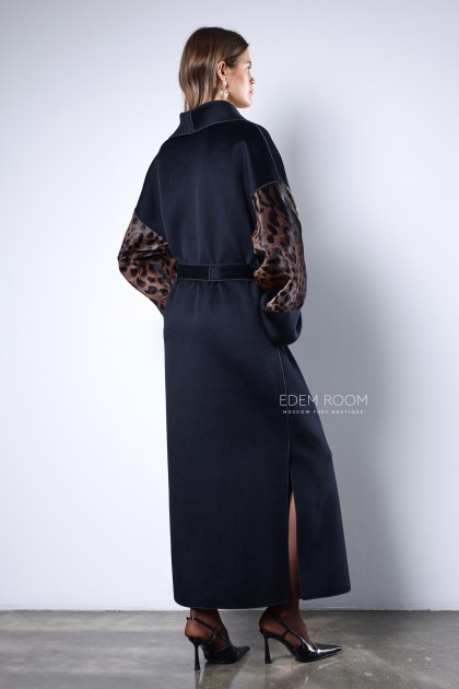 итальянское пальто с мехом пони