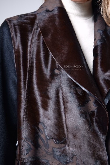 Итальянское пальто из меха - cavalino